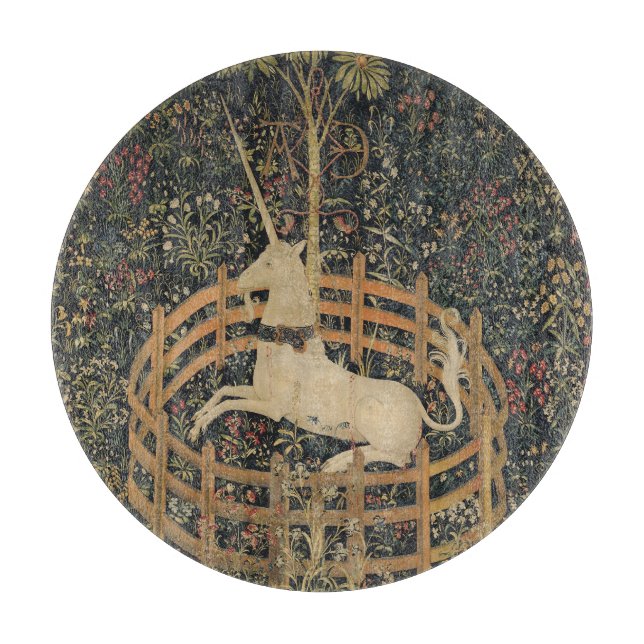The Unicorn in Captivity, Mediaeval Tapestry  Cutting Board (Front)