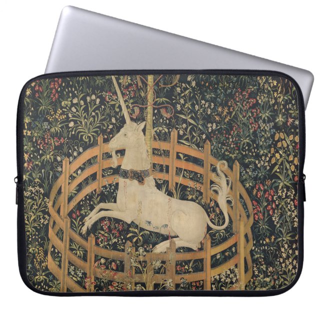The Unicorn in Captivity, Mediaeval Tapestry  Laptop Sleeve (Front)