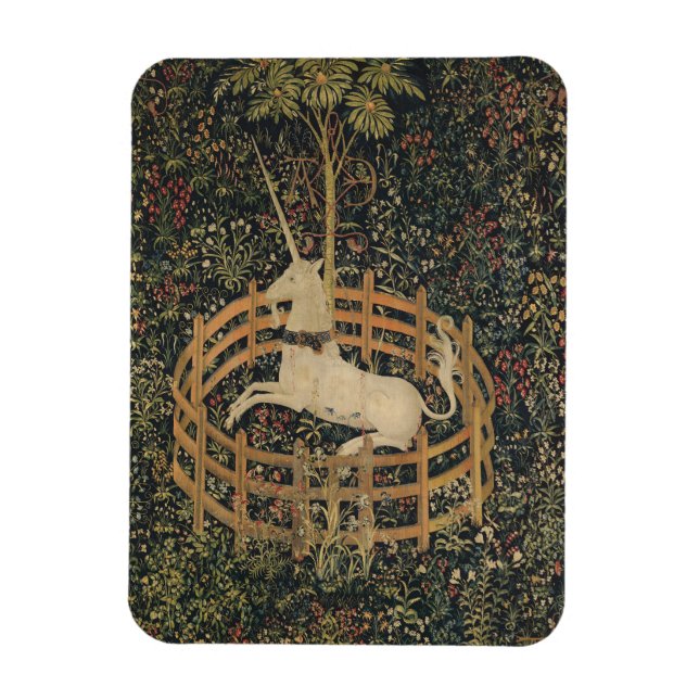 The Unicorn in Captivity, Mediaeval Tapestry  Magnet (Vertical)