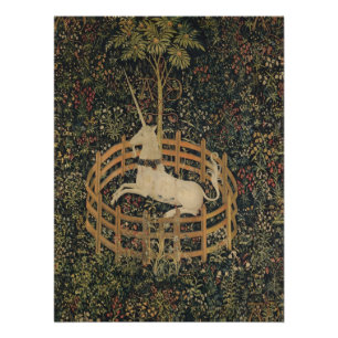 The Unicorn in Captivity, Mediaeval Tapestry  Poster