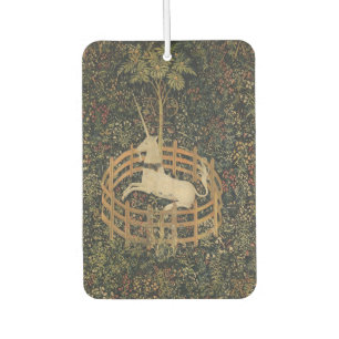 The Unicorn in Captivity, Medieval Tapestry Car Air Freshener