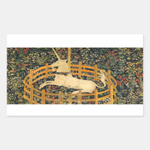 The Unicorn in Captivity Rectangular Sticker
