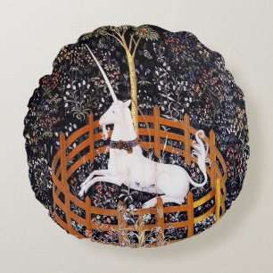 The Unicorn in Captivity Round Cushion
