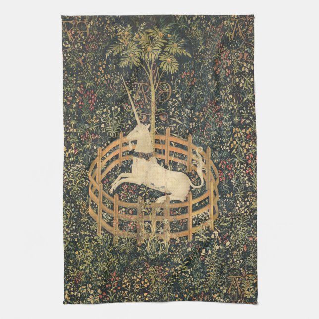 The Unicorn in Captivity Tea Towel (Vertical)