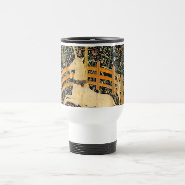 The Unicorn in Captivity Travel Mug (Center)