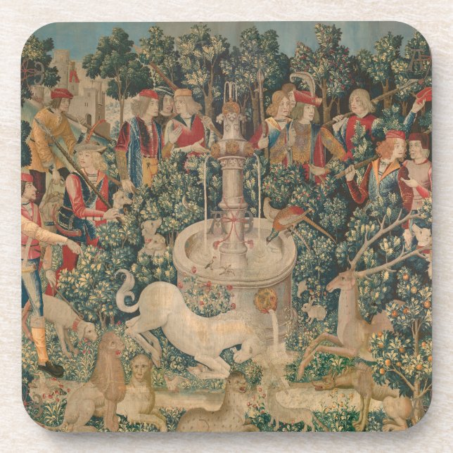 The Unicorn is Found, Mediaeval Tapestry Coaster (Front)