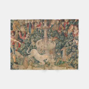 The Unicorn is Found, Mediaeval Tapestry Fleece Blanket