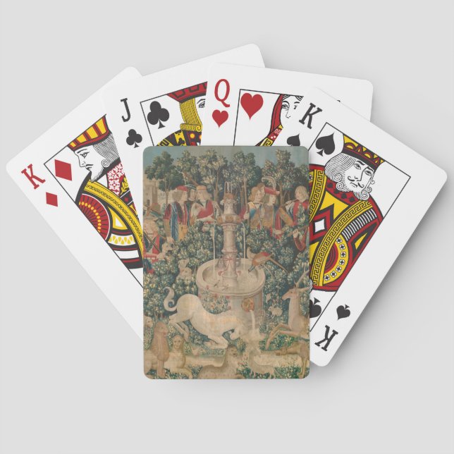 The Unicorn is Found, Mediaeval Tapestry Playing Cards (Back)