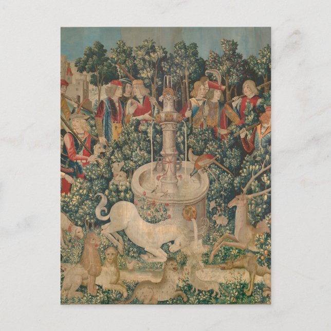 The Unicorn is Found, Mediaeval Tapestry Postcard (Front)