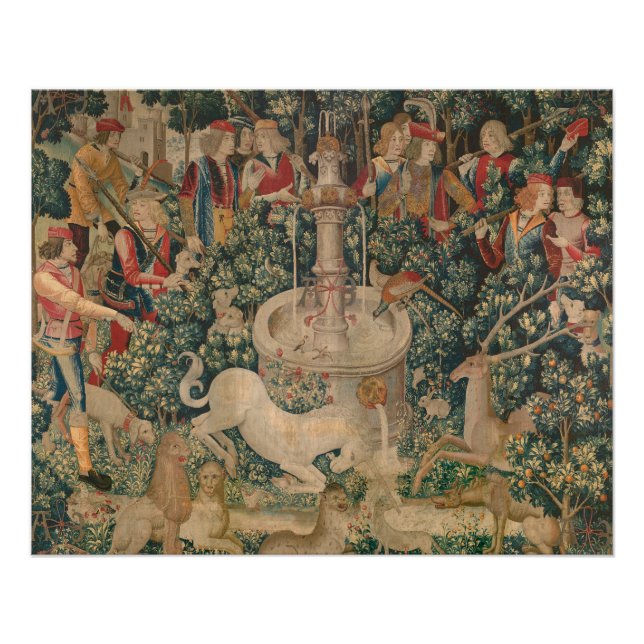 The Unicorn is Found, Mediaeval Tapestry Poster (Front)