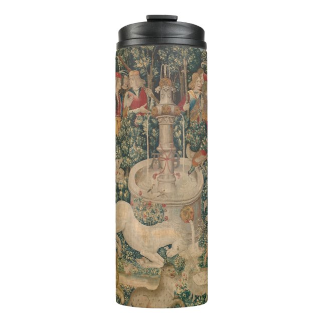 The Unicorn is Found, Mediaeval Tapestry Thermal Tumbler (Front)