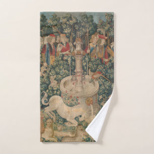The Unicorn is Found, Medieval Tapestry Hand Towel