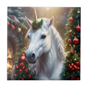 “The Unicorn of Noel” Tile