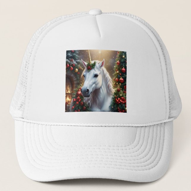 “The Unicorn of Noel” Trucker Hat (Front)