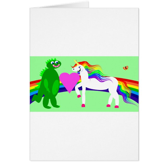 The Unicorn sees the Dinosaur (Front)