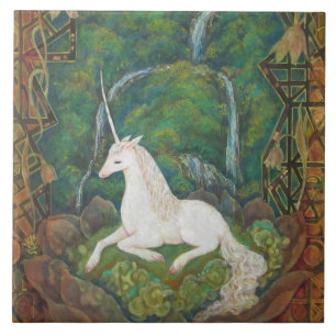 The Unicorn's Secret Garden Tile