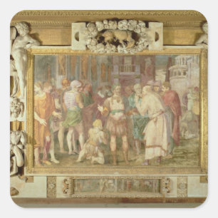 The Unification of the State, detail of decorative Square Sticker