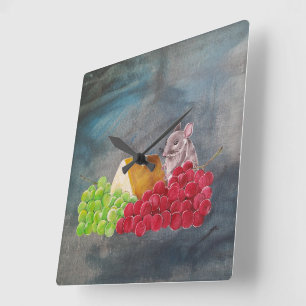 The Uninvited Guest Painting by Alfred Fox Square Wall Clock