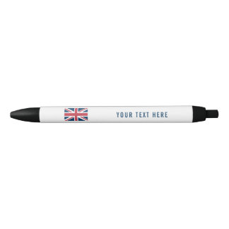 The Union Jack British Flag Black Ink Pen