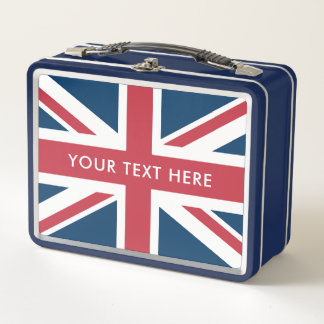 The Union Jack British Flag Blue Metal Lunch Box