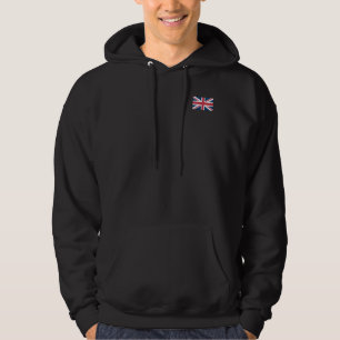 The Union Jack British Flag Men's Black Hoodie