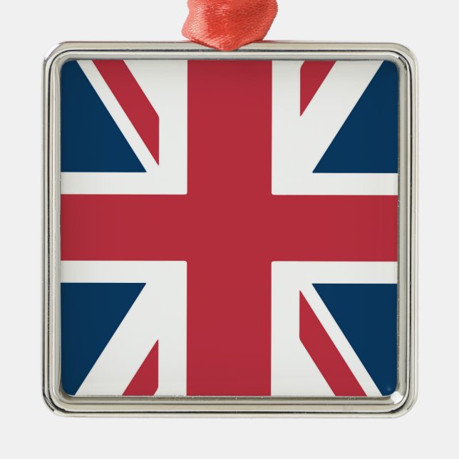 The Union Jack British Flag Metal Tree Decoration (Front)