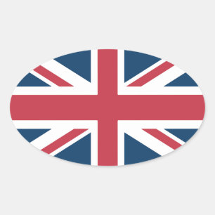 The Union Jack British Flag Oval Sticker