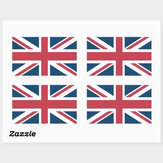 The Union Jack British Flag Rectangular Sticker (Sheet)