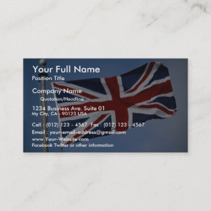 The Union Jack, England Business Card