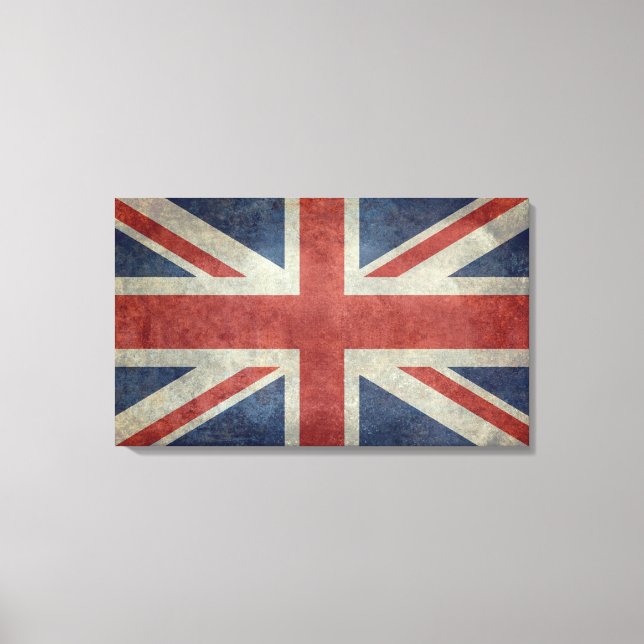 The Union Jack flag of the UK - Vintage retro Canvas Print (Front)