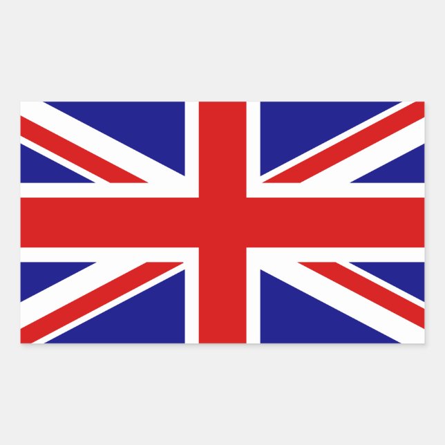 The Union Jack Flag Rectangular Sticker (Front)