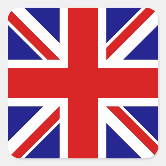 The Union Jack Flag Square Sticker (Front)