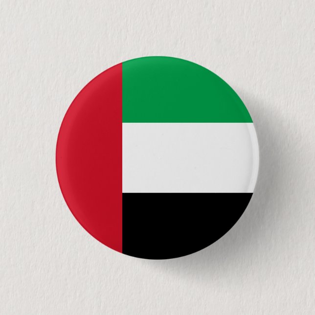 The United Arab Emirates Flag 3 Cm Round Badge (Front)
