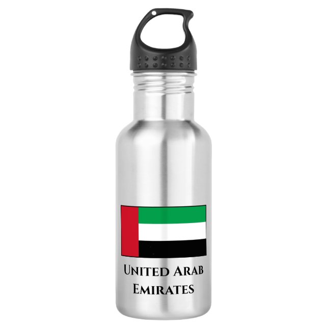 The United Arab Emirates Flag 532 Ml Water Bottle (Front)