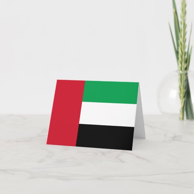 The United Arab Emirates Flag Card (Front)