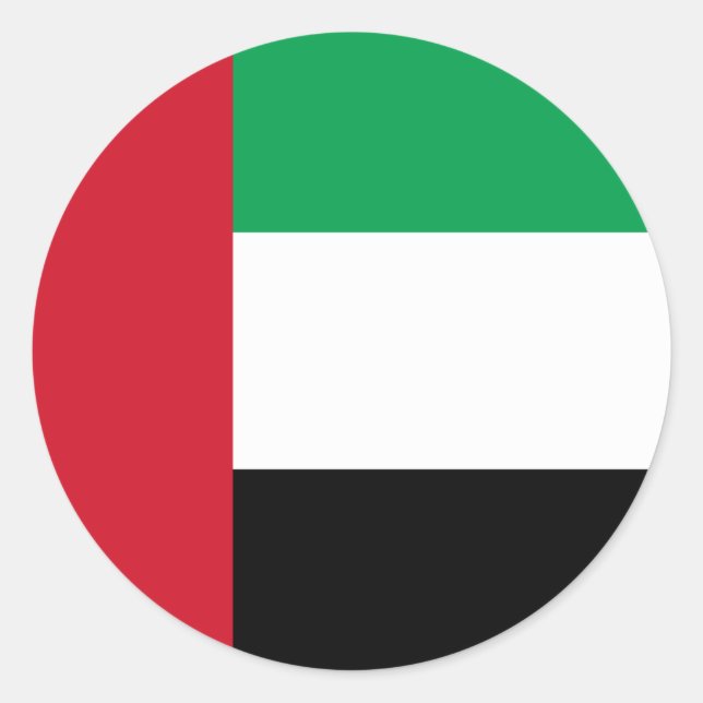 The United Arab Emirates Flag Classic Round Sticker (Front)