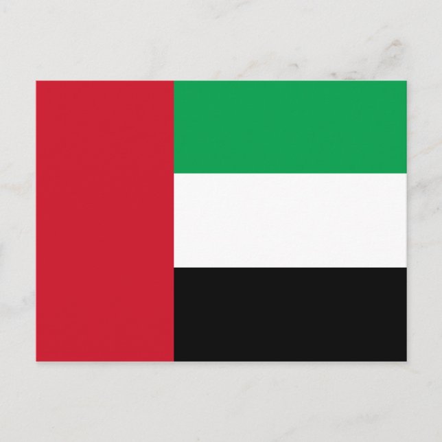 The United Arab Emirates Flag Postcard (Front)
