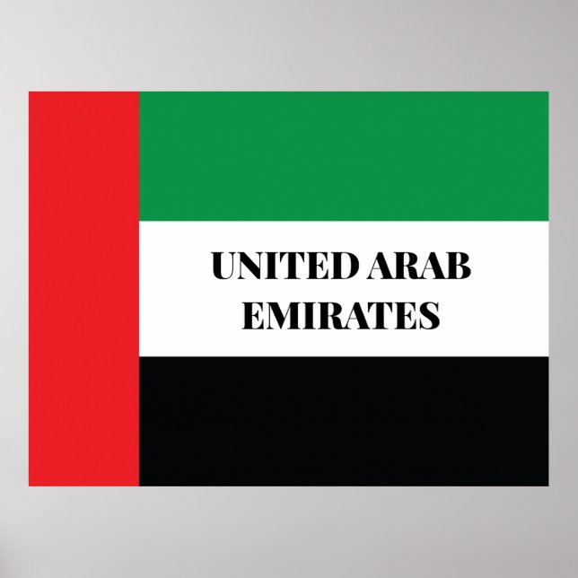 The United Arab Emirates Flag Poster (Front)