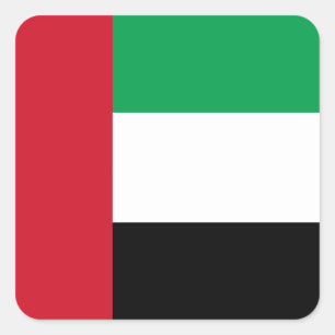 The United Arab Emirates Flag Square Sticker