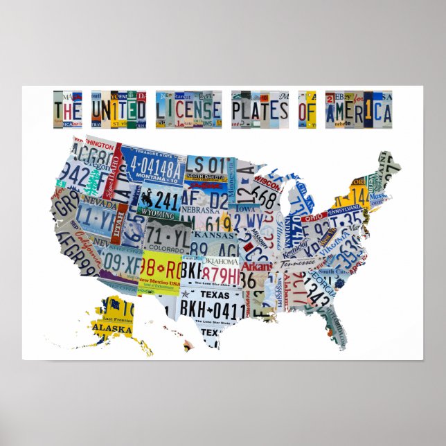 The United License Plates of America Poster (Front)