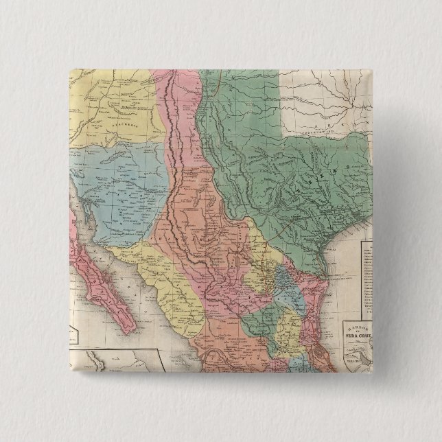 The United States and Mexico 15 Cm Square Badge (Front)