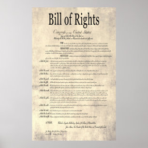 The UNITED STATES BILL of RIGHTS 4 Poster