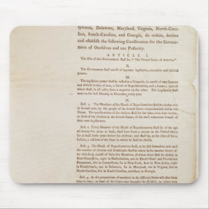 The United States Constitution, 1787 Mouse Mat