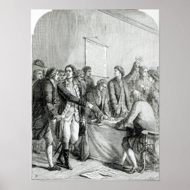 The United States Declaration of Independence Poster (Front)