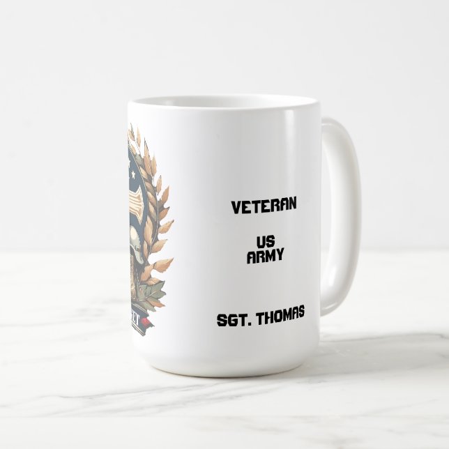 The United States Military Service Never Forget Coffee Mug (Front Right)