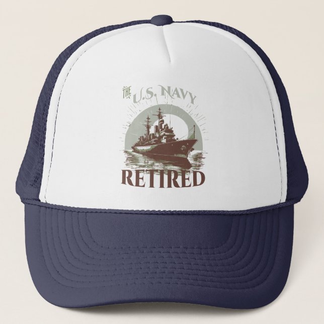 The United States Navy Retired Trucker Hat (Front)