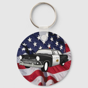 The United States of America 59 vintage Police Car Key Ring