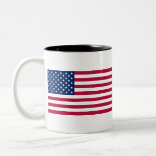 The United States Of America Flag Two-Tone Coffee Mug