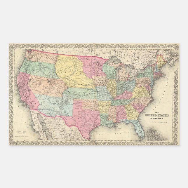 The United States Of America Rectangular Sticker (Front)