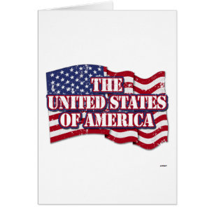The United States of America with flag distressed